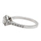 Bague 53 Bague solitaire en or blanc 18 carats et diamants 58 Facettes 578820RV