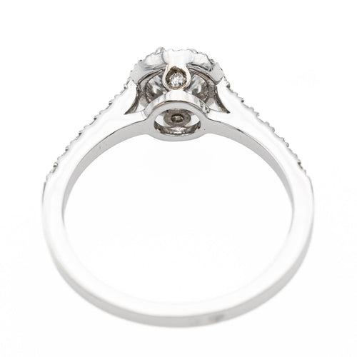 Bague 53 Bague solitaire en or blanc 18 carats et diamants 58 Facettes 578820RV