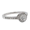 Bague 53 Bague solitaire en or blanc 18 carats et diamants 58 Facettes 578820RV
