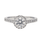 Bague 54 Bague solitaire en or blanc avec diamants 1,11 ct 58 Facettes 578821RV