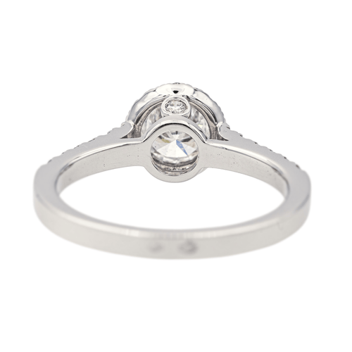 Bague 54 Bague solitaire en or blanc avec diamants 1,11 ct 58 Facettes 578821RV