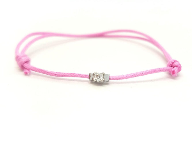 Bracelet Bracelet cordon en or blanc 18 carats et diamant 58 Facettes 578839RV