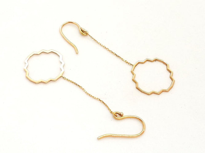 Boucles d'oreilles Boucles d’oreilles pendantes Transparence en or rose 18 carats 58 Facettes 578896RV