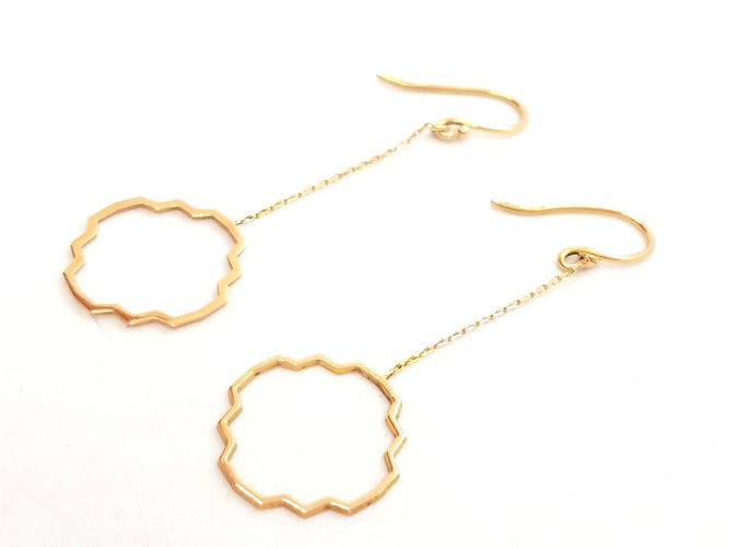 Boucles d'oreilles Boucles d’oreilles pendantes Transparence en or rose 18 carats 58 Facettes 578896RV