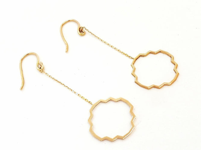 Boucles d'oreilles Boucles d’oreilles pendantes Transparence en or rose 18 carats 58 Facettes 578896RV