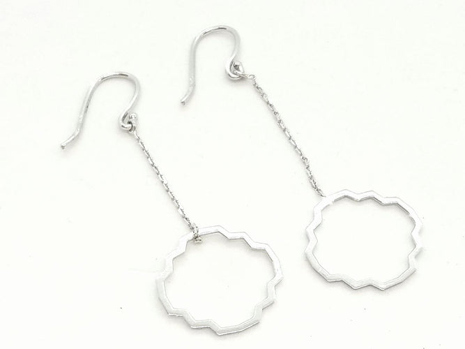 Boucles d'oreilles Transparence - Boucles d’oreilles pendantes en or blanc 18 carats 58 Facettes 578897RV