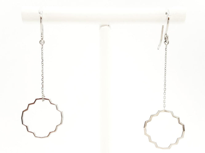 Boucles d'oreilles Transparence - Boucles d’oreilles pendantes en or blanc 18 carats 58 Facettes 578897RV