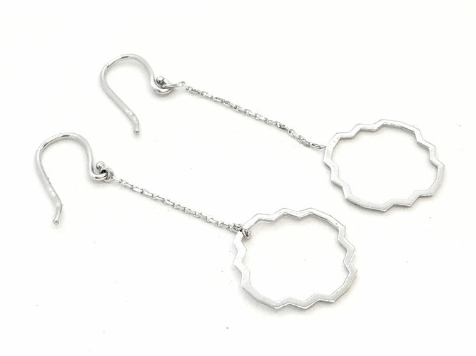 Boucles d'oreilles Transparence - Boucles d’oreilles pendantes en or blanc 18 carats 58 Facettes 578897RV