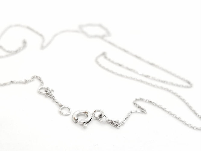 Collier Collier Transparence - Motif graphique en or blanc 18 carats 58 Facettes 578905RV
