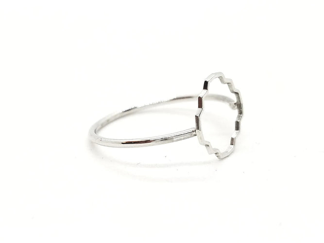 Bague 54 Transparence - Bague en or blanc 18 carats 58 Facettes 578911RV