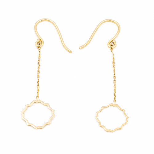 Boucles d'oreilles Transparence - Boucles d'oreilles pendantes en or jaune 18 carats 58 Facettes 578915RV