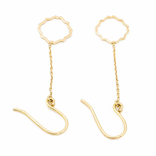 Boucles d'oreilles Transparence - Boucles d'oreilles pendantes en or jaune 18 carats 58 Facettes 578915RV