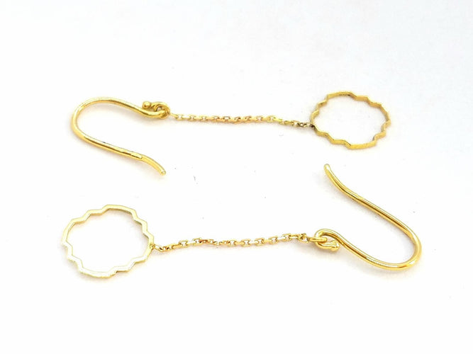 Boucles d'oreilles Transparence - Boucles d'oreilles pendantes en or jaune 18 carats 58 Facettes 578917RV