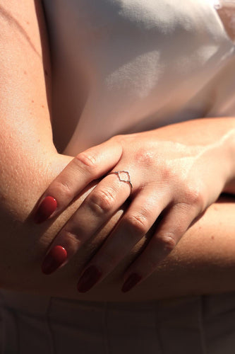 Bague 53 Bague Transparence en or blanc 18 carats 58 Facettes 578919RV