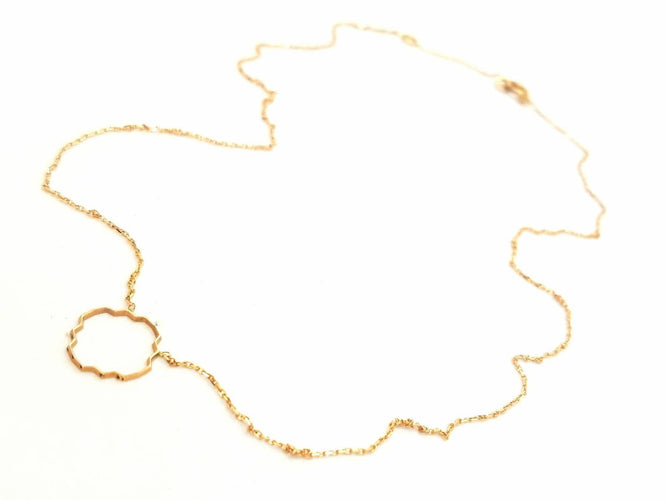 Collier Collier Transparence - Collier motif graphique en or rose 18 carats 58 Facettes 578938RV