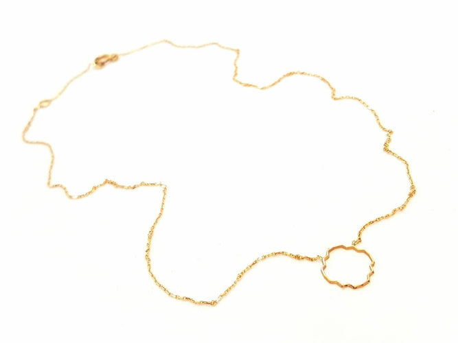 Collier Collier Transparence - Collier motif graphique en or rose 18 carats 58 Facettes 578938RV