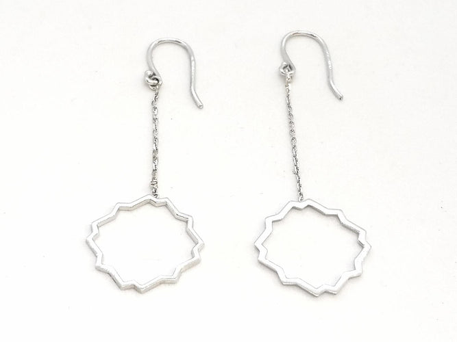 Boucles d'oreilles Transparence - Boucles d’oreilles pendantes en or blanc 18 carats 58 Facettes 578940RV