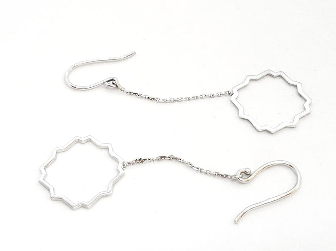 Boucles d'oreilles Transparence - Boucles d’oreilles pendantes en or blanc 18 carats 58 Facettes 578940RV