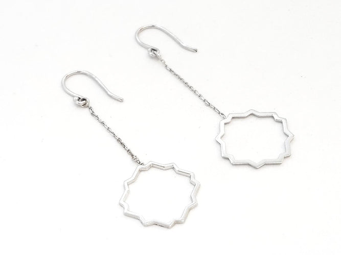 Boucles d'oreilles Transparence - Boucles d’oreilles pendantes en or blanc 18 carats 58 Facettes 578940RV