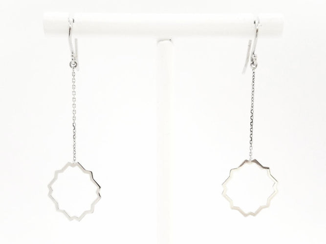Boucles d'oreilles Transparence - Boucles d’oreilles pendantes en or blanc 18 carats 58 Facettes 578940RV