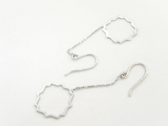 Boucles d'oreilles Transparence - Boucles d’oreilles pendantes en or blanc 18 carats 58 Facettes 578940RV