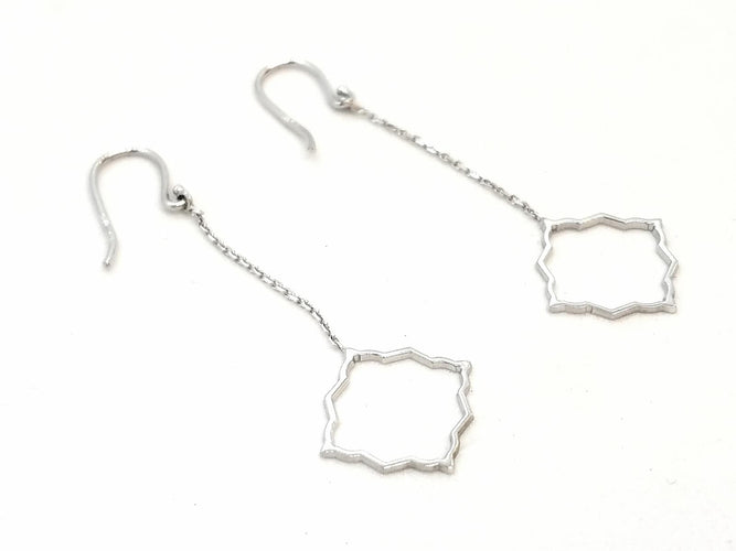 Boucles d'oreilles Boucles d'oreilles Transparence pendantes en or blanc 18 carats 58 Facettes 578947RV