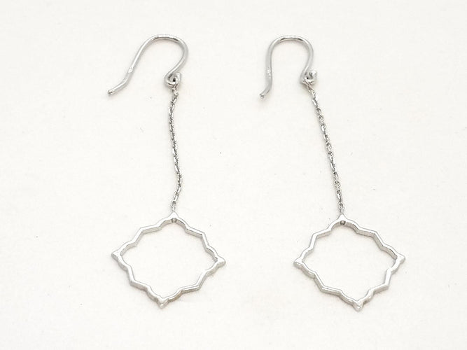 Boucles d'oreilles Boucles d'oreilles Transparence pendantes en or blanc 18 carats 58 Facettes 578947RV