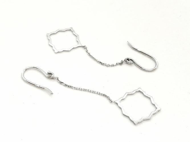 Boucles d'oreilles Boucles d'oreilles Transparence pendantes en or blanc 18 carats 58 Facettes 578947RV