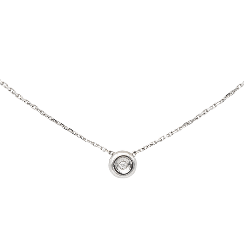 Collier Collier en or blanc 18 carats avec diamant taille brillant 0,012 ct 58 Facettes 579081RV