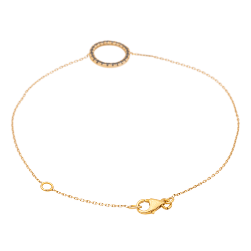 Bracelet Bracelet graphique en or rose 18 carats et diamants noirs 58 Facettes 579185RV