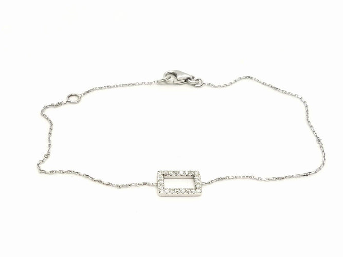 Bracelet Bracelet en or blanc 18 carats serti de diamants 58 Facettes 579196RV
