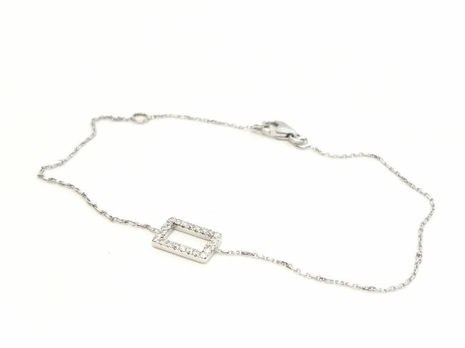 Bracelet Bracelet en or blanc 18 carats serti de diamants 58 Facettes 579196RV