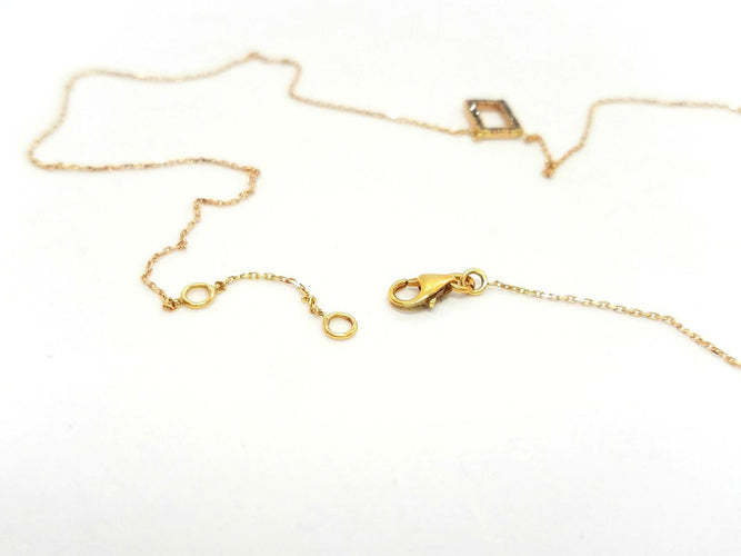 Collier Collier en or rose 18 carats avec diamants noirs 58 Facettes 579204RV