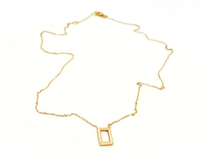 Collier Collier en or rose 18 carats avec diamants noirs 58 Facettes 579204RV