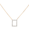 Collier Collier graphique motif rectangle en or blanc et or rose 18 carats diamants 58 Facettes 579205RV