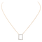 Collier Collier graphique motif rectangle en or blanc et or rose 18 carats diamants 58 Facettes 579205RV