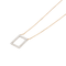 Collier Collier graphique motif rectangle en or blanc et or rose 18 carats diamants 58 Facettes 579205RV