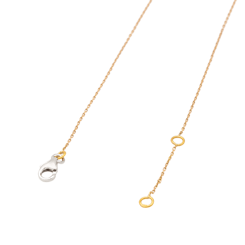 Collier Collier graphique motif rectangle en or blanc et or rose 18 carats diamants 58 Facettes 579205RV