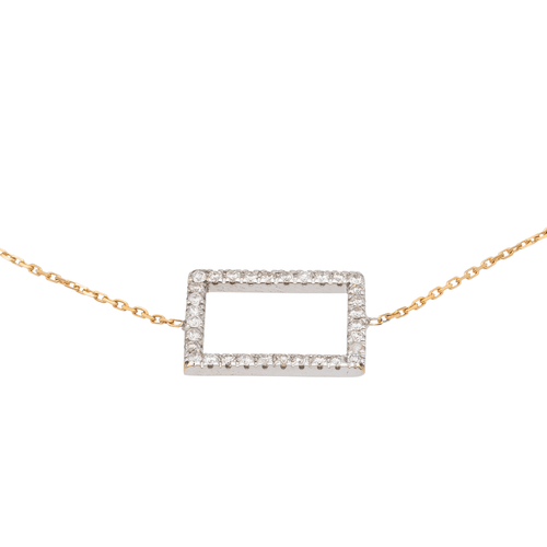 Bracelet Bracelet graphique en or rose et or blanc 18 carats serti de diamants 58 Facettes 579213RV