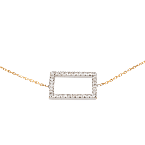 Bracelet Bracelet graphique en or rose et or blanc 18 carats, diamants 58 Facettes 579214RV
