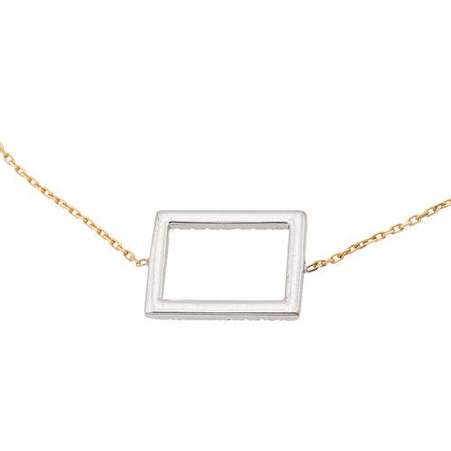 Bracelet Bracelet graphique en or rose et or blanc 18 carats, diamants 58 Facettes 579214RV