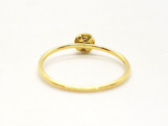 Bague 52 Bague en or jaune 18 carats avec diamant taille brillant 58 Facettes 579280RV