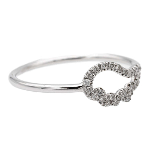 Bague 54 Bague aile d’ange en or blanc 18 carats et diamants 58 Facettes 579296RV
