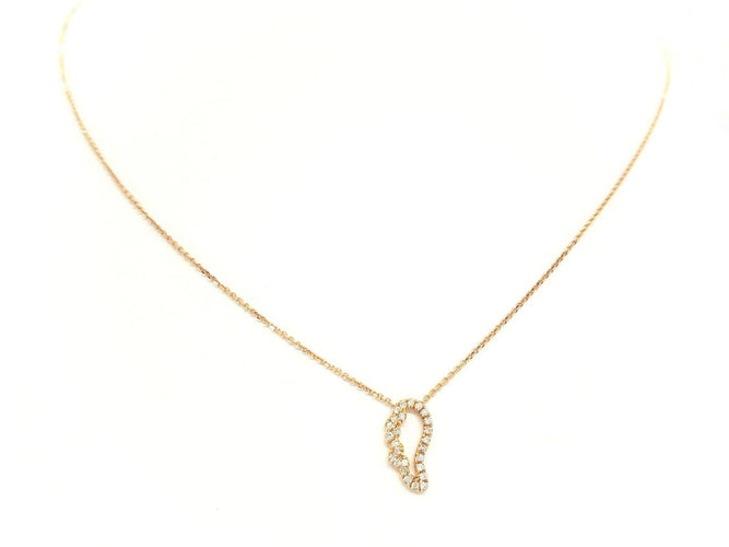 Collier Collier aile d’ange en or rose 18 carats et diamants 58 Facettes 579299RV
