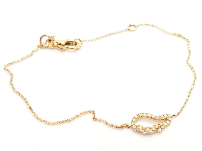 Bracelet Bracelet aile d’ange en or rose 18 carats et diamants 58 Facettes 579300RV