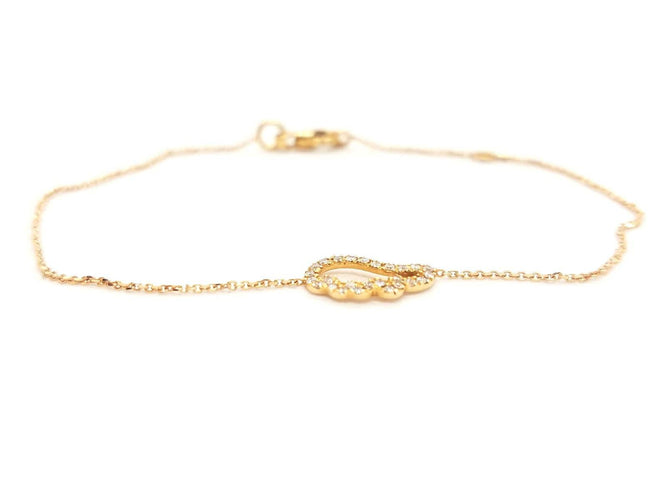 Bracelet Bracelet aile d’ange en or rose 18 carats et diamants 58 Facettes 579300RV