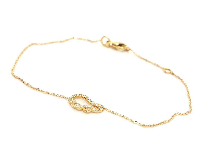 Bracelet Bracelet aile d’ange en or rose 18 carats et diamants 58 Facettes 579300RV