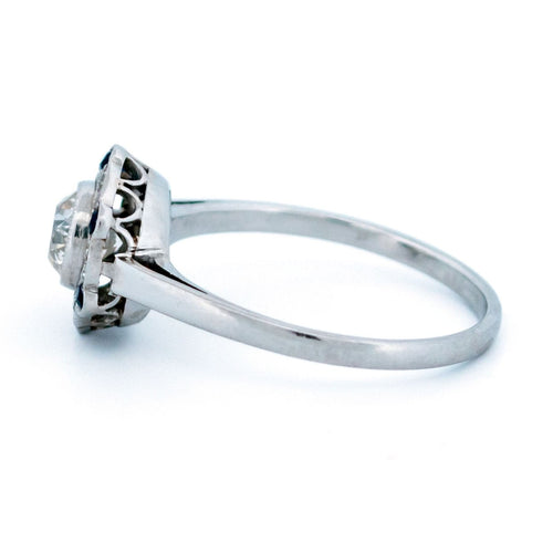 Bague 54 Bague Art déco en platine avec diamants et saphirs 58 Facettes 826F28F7DFB54661AFC946395CC3E036