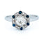 Bague 54 Bague Art déco en platine avec diamants et saphirs 58 Facettes 826F28F7DFB54661AFC946395CC3E036