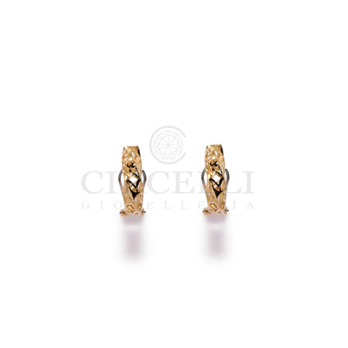 Boucles d'oreilles Boucles d’oreilles puces torchon en or jaune 18k 58 Facettes MA00OG71D00FH